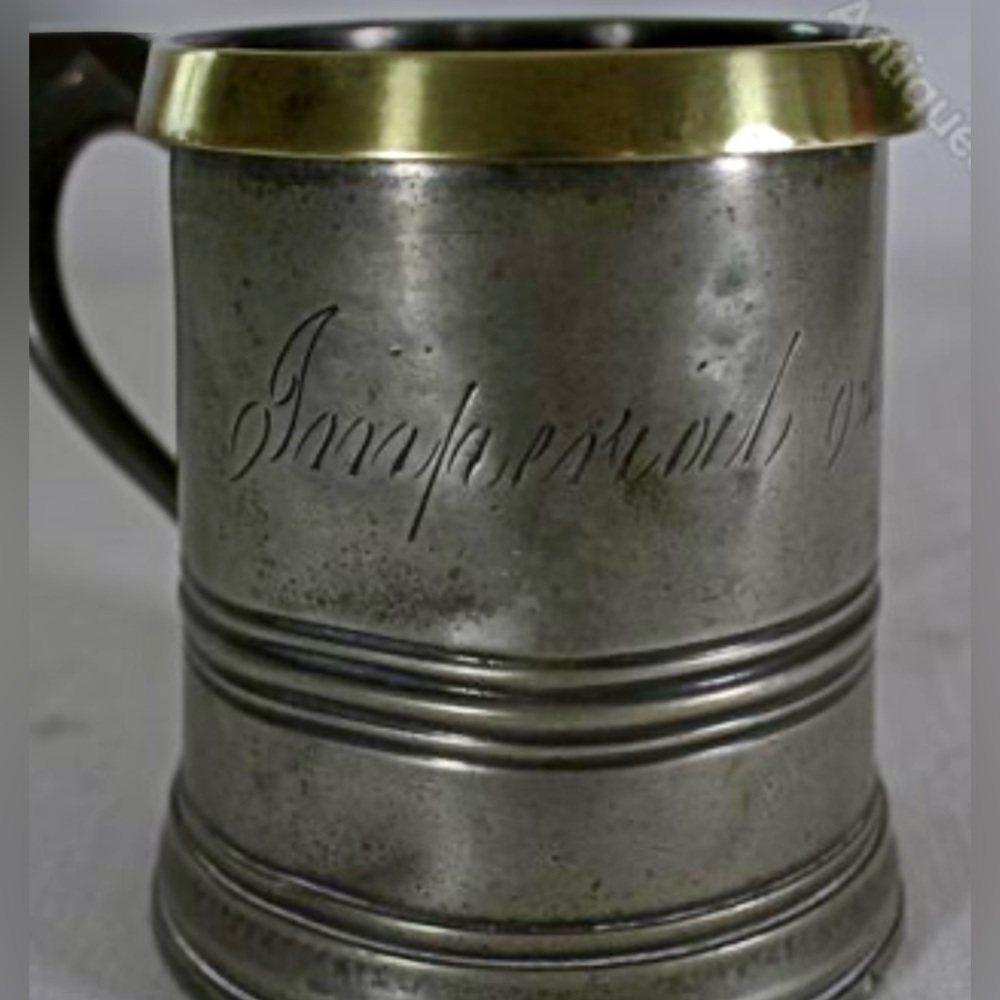 Victorian Pewter Tankard - Imperial Pint Measure